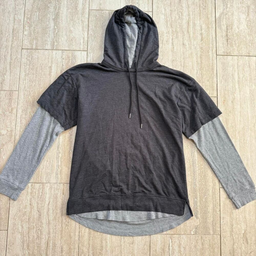 American Rag Layered Thermal Hoodie Sz M Punk Skater Goth emo grunge Y2K style